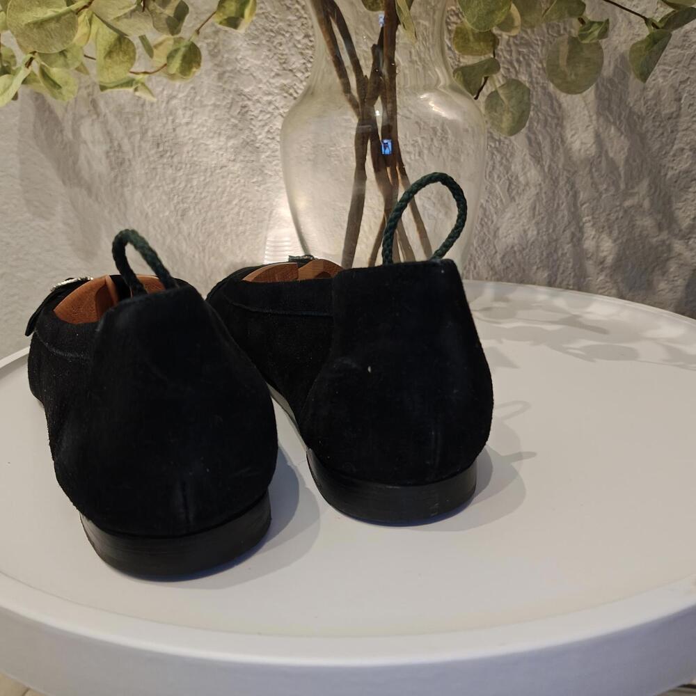AGL Attilio Giusti Leombruni Black Suede Flat Sparkle Very Good SZ 40 (US 9) - Picture 3 of 6